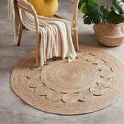 Resim Giz 120x120 cm Bolero Jut Örgü Halı 