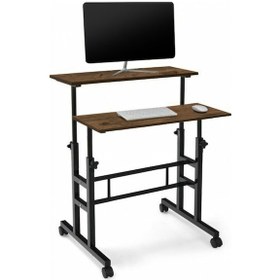 Resim Sekizincicaddedizayn Yükseklik Ayarlı Bilgisayar/Laptop Ve Çalışma Masası -Ceviz 80X60 Ceviz 