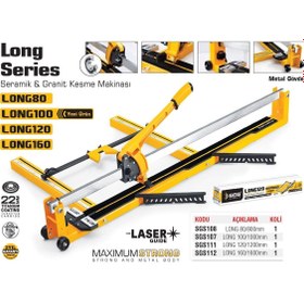 Resim İBTAŞ Sgs107 Lazerli Kesim - Long100 Uzun Seramik Granit Fayans Kesme Makinası 1000mm 