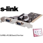 Resim S-Link Sl Pp02 X PCI 232 Serial 2 Port Kart 