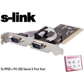 Resim S-Link Sl Pp02 X PCI 232 Serial 2 Port Kart 