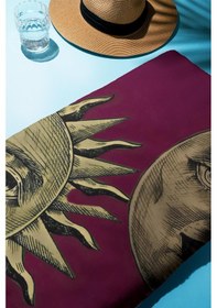 Resim Dijital Baskı Plaj Deniz Havlusu Ay Ve Yıldız Desenli Peştamal Hvl0142 Renkli 