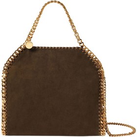 Resim Falabella Mini Suede Tote Bag Moka 