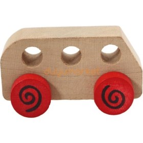 Resim Mr. Quokka Ahşap Otobüs - Kırmızı 