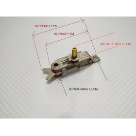 Resim FullYedek 1,5 cm Mil Tost Makinesi Termostat , 220 Volt - 10 Amper Ayar 