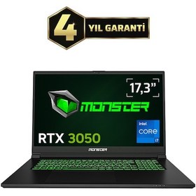 Resim Monster Abra A7 V15.4.4 i7-13700H 16 GB 1 TB SSD RTX3050 17.3" Dos Dizüstü Bilgisayar 
