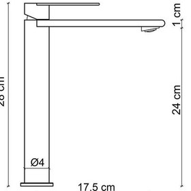 Resim Fontana FJ-SS1022 Yüksek Lavabo Bataryası Fırçalı Altın 