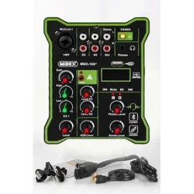 Resim Midex MDX-100 Stüdyo Kayıt Için Ses Kartlı Mixer +48V Phantom Power ile Stüdyo Mikser 