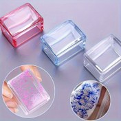Resim 1 adet Şeffaf Silikon Tırnak Damgası - Temizlemesi Kolay, DIY Tırnak Sanatı için Kare Tasarım, Fransız Manikür ve Zarif Tırnak Dekoru için Mükemmel, Tırnak Sanatı Damgası Seti|Kare Tırnak Damgası|Dayanıklı Tırnak Aracı, Tırnak Sanatı Malzemeleri 