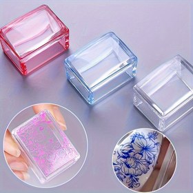 Resim 1 adet Şeffaf Silikon Tırnak Damgası - Temizlemesi Kolay, DIY Tırnak Sanatı için Kare Tasarım, Fransız Manikür ve Zarif Tırnak Dekoru için Mükemmel, Tırnak Sanatı Damgası Seti|Kare Tırnak Damgası|Dayanıklı Tırnak Aracı, Tırnak Sanatı Malzemeleri 