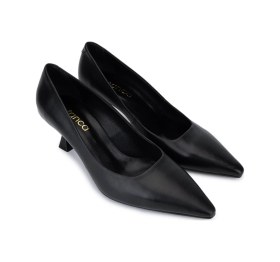 Resim Tamer Tanca Kadın Hakiki Deri Siyah Topuklu Ayakkabı 492 60701 Bn Ayk Sk25-26 Sıyah Derı Siyah 