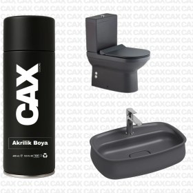 Resim CAXCOLORS Duşakabin-Lavabo-Fayans-Klozet Spreyi Suya Dayanıklı Vernikli Sprey Boya 400 ml 