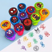 Resim 12 Adet Marvel Örümcek Adam Ödül Damgası - Renkli Plastik Damgalar, Örümcek Adam ve Aksiyon Pozları ile DIY Günlükler, Okul Projeleri için, Marvel Hayranlarına Hediye (Doğum Günü, Noel) | Eğlenceli Tasarım | Şirin İllüstrasyonlar 