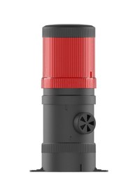 Resim Mesan Ø70 1 Kat Işıklı Kolon Yanıp Sönen Ampul Buzzer Taban Montaj Kırmızı 220vac Ms 410.1.220vac 