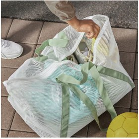 Resim IKEA DAJLİEN 40 Lt 2 Parçalı Beyaz Nemi Önleyen Fileli Spor Plaj Aktivite Çantası 50x36x39 cm 