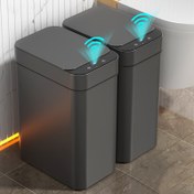 Resim 2 Adet Siyah Kapaklı Banyo Çöp Kutusu, Akıllı Elektrikli Dar Çöp Sepeti, Dokunmasız Otomatik Hareket Sensörlü Ufak ve Ince Çöp Tenekesi, Yatak Odası Ofis Mutfak için, Mutfağa, Banyoya, Odaya, Çamaşırhaneye, RV'ye uygun, İzleme Sistemli Çöp Küpleri, Mutfak Çöp Kutusu,Yatak Odası Çöp Kutusu,Kompakt Çöp Kutusu,Modern Çöp Kutusu,Elektrikli Çöp Kutusu 