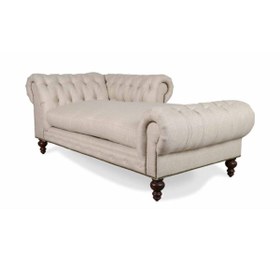 Resim Hanel Mobilya Pipa Chesterfield Chester Dinlenme Koltuğu Krem Keten 