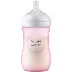 Resim Avent Natural Response Doğal Tepkili PP Pembe Biberon 1+ ay 260 ml 
