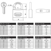 Resim Kale 63 Mm Gri Asma Kilit Kd-001/10-160 
