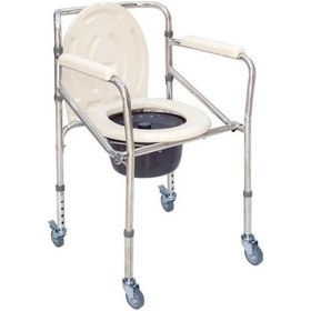 Resim Banyo Wc Sandalyesi Tekerlekli 