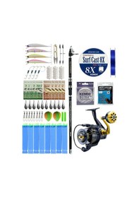 Resim Yekoutdoor Surf Olta Seti Okuma Carbonite Pro Tele Surf 420 Cm Surf Kamışı&okuma Salina Sa-8000a Olta Makinesi 