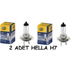 Resim 2 Adet Hella H7 Ampul 24 Volt Far & Sis Ampulü 70 Watt 