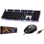 Resim Hadron HD837Q-20 Ledli Oyun Klavye Mouse Set + Mousepad 