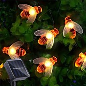 Resim 5 metre Güneş Enerjili Arı Işıkları Dizisi, 20 LED Sıcak Parlayan Dış Mekan Bahçe ve Veranda Dekoru, Su Geçirmez, Kolay Kurulum Çıkarılabilir Ayaklı, Noel için Mükemmel & Yıl Boyu Kullanım İçin Uygun, Bayramlık Avlu Dekoru | 