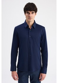 Resim D'S Damat Ds Damat Slim Fit Lacivert Örme Gömlek 6hf02g801281m Çok Renkli 