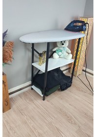 Resim İyimi Ekinezya Smart Fix Dolaplı Raflı Sabit Ütü Masası Gri 