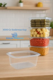 Resim Özkan Ambalaj Temizlik Kullan At Tek Kullanımlık Plastik Kapaklı Kase / Sızdırmaz Kap 1000 Cc 25 Adet 