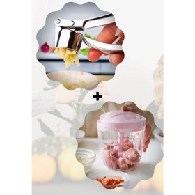 Resim Paslanmaz Çelik Sarımsak Ezici Soyulmaz Sarımsak Ezeceği+ Ip Çekmeli Dayanıklı El Robotu 