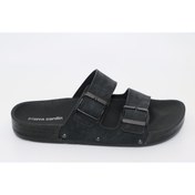 Resim Pierre Cardin Yeni Sezon Siyah Unisex / Erkek Anatomik Yumuşak Tabanlı Terlik Pc-7018 