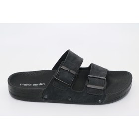 Resim Pierre Cardin Yeni Sezon Siyah Unisex / Erkek Anatomik Yumuşak Tabanlı Terlik Pc-7018 