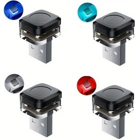 Resim Tongdashop 4 Adet Renk Değiştiren Mini Led Araç İçi Işıkları, Usb Tak Çalıştır Dekoratif Aydınlatma 