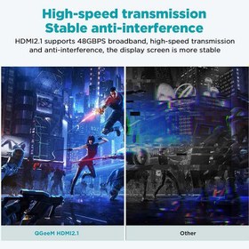 Resim Qgeem QG-AV17 Görüntü ve Ses Aktarıcı HDMI Kablo 2.1 Versiyon 8K HD Kalite 48Gbps 3.05 Metre 