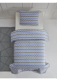 Resim Suvay Kapitoneli Tek Kişilik Yatak Örtüsü Çift Taraflı Renkli Genç Ve Çocuk Odası Kapitone Yatak Örtüsü Mavi 