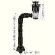 Resim Maxaccess Kolay Kurulum, Paslanmaz Çelik Ve Abs Esnek Lavabo Boşaltma Borusu, Mutfak Ve Banyo İçin. 