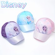 Resim 1 adet Dondurulmuş Elsa Güneş Koruma Beyzbol Kapağı, File Nefes Alabilen Kaz Kapağı, Yaz Güneşlik Sevimli Güneş Kapağı, Kore Tarzı Trendy Aksesuar 
