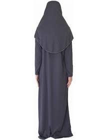Resim Zehranaz Namaz Elbisesi Antrasit Gri Fermuarlı Namaz Elbisesi Antrasit - Gri 