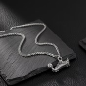 Resim [1pc Futbol Ayakkabı Kolye] Funky Vintage Futbol Ayakkabı Kolye, Antik Gümüş Plated Çinko Alaşım, Demir Zincir, Erkek Moda Retro Charm Mücevher 