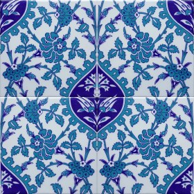 Resim Can Seramik 20*20 Cm Cç42 Iznik Çini Karo 5' Li 1 Paket 