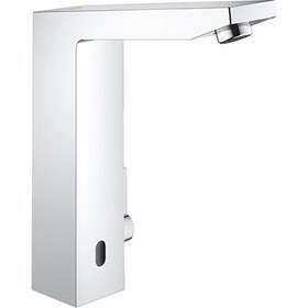 Resim Grohe Eurocube E Fotoselli Lavabo Bataryası, 1/2", Çift Su Girişli Ayarlanabilir Sıcaklık Sınırlayıcısı (36440000) 