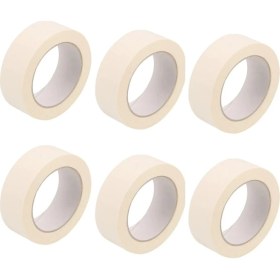 Resim Ecovibe 6 Adet Maskeleme Bandı Boya Bandı 24MM x 25M Kağıt Bant 