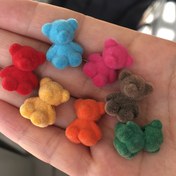 Resim 5/10 adet Mini Kadife Ayı Reçine Boncuk, Karışık Renkler, Kadife Hayvan Boncukları Kendin Yap Takı, Şanslar, Saç Aksesuarları, El Yapımı El Sanatları ve Tatil Hediyeleri Süslemeleri Kendin Yap Cüzdan Yapımı 