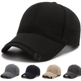 Resim Unisex Günlük Düz Renkli Beyzbol Şapkası, Erkek ve Kadınlar için Outdoor Kova Şapka 