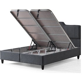 Resim Menekşe Çift Kişilik Depolamalı Sandıklı Baza Ve Başlık 2 Li Set 150 x 200 CM 