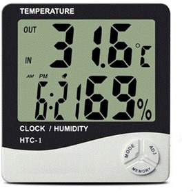 Resim Genel Markalar ® Yeni Ürün Masaüstü Dijital Termometre Nem Ölçer Higrometre Kablolu 