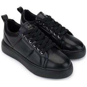 Resim Tamer Tanca Kadın Vegan Siyah Sneakers & Spor Ayakkabı 1009 117 Bn Ayk Y25 Sıyah Cılt Siyah 