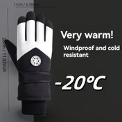Resim CarrKen Erkekler için -40°C Aşırı Soğuk Rüzgar Geçirmez Eldiven, Dokunmatik Kışlık Termal Eldiven, Akıllı Telefon/Tablet Uyumlu, Bisiklet, Kayak, Motosiklet İçin – Siyah & Beyaz Detaylı Tasarım – Ona Özel Noel/Sevgililer Günü/Şükran Günü İdeal Hediye, Sonbahar ve Baharlık Çözümler, Şık El Diveni Tasarımı 